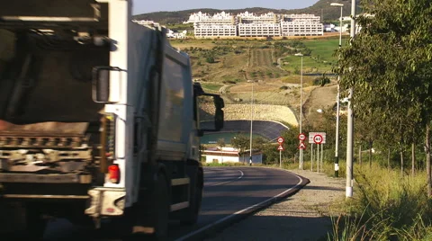 Dangerous driving-overtaking blind Stock Footage 43154271