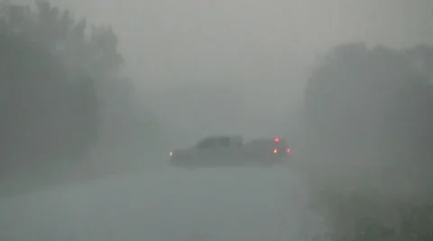 Dangerous Driving Weather Stock Footage 54756028