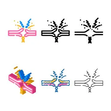 Dangerous electricity color icon vector diversity Stock Illustration