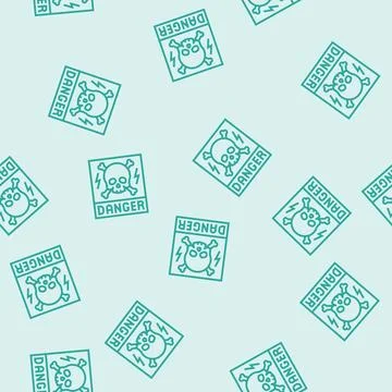 Dangerous electricity line seamless pattern Illustrazione stock