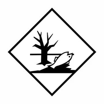 Dangerous for the environment sign. Vector deign isolated on white background. Stock Illustration