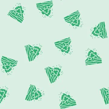 Dangerous exploding volcano glyph seamless pattern Illustrazione stock