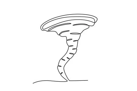 A dangerous high tornado Stock Illustration