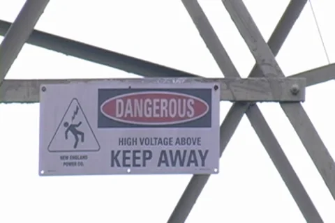 DANGEROUS High Voltage Stock Footage 8545106
