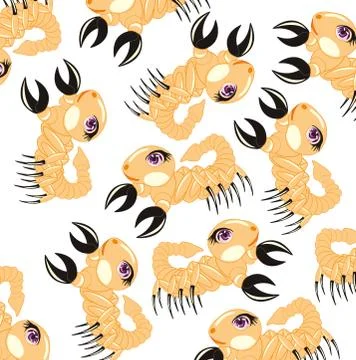 Dangerous insect scorpion Stock Illustration