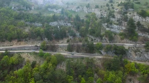 Dangerous Mountain Road Video stock 63334452