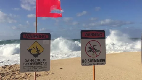 Dangerous Ocean Currents Stock Footage 147370269