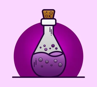 Dangerous purple potion. Stock Illustration