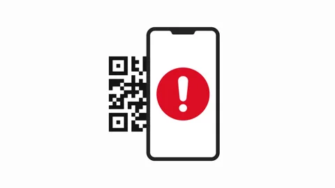 Dangerous qr code connection animation Stock Footage 243427130