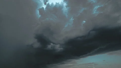 The dangerous rainy clouds stream in the sky. time lapse Video stock 133179733
