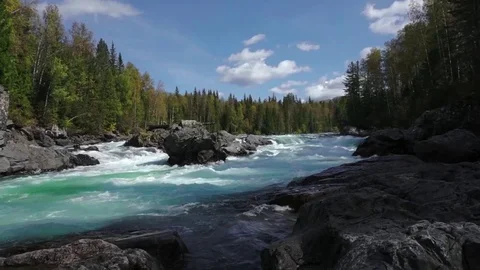 Dangerous rapid on Kizir Stock Footage 81663299