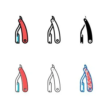 Dangerous razor multipack color icon vector Stock Illustration
