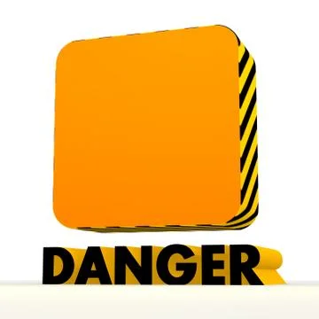 Dangerous rectangle icon with warning pattern イラスト素材