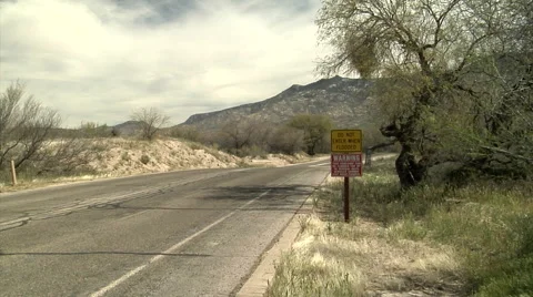Dangerous Road Stock Footage 54757371