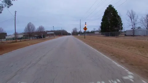 Dangerous road patch work on Bath Edie road in Richmond County Georgia Part3 Stock Footage 147002714