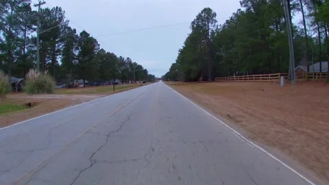 Dangerous road patch work on Bath Edie road in Richmond County Georgia Part1 Stock Footage 147002927