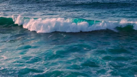 Dangerous Sea Waves. Slow Motion Shot Vidéo 317441863