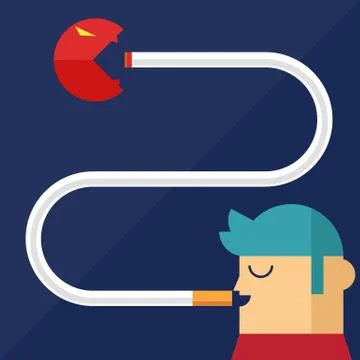 Dangerous of smoking Stock Illustration