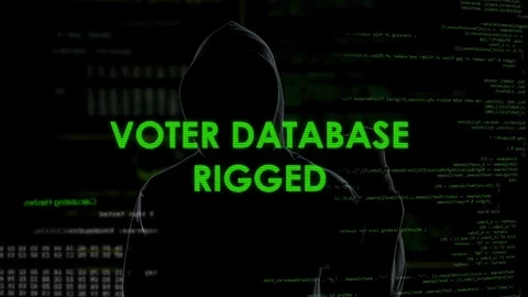 Dangerous spy rigged voter database, incorrect information, elections failure Video stock 84535232