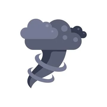 Dangerous tornado forming from storm clouds Stock Illustration
