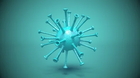 Dangerous virus molecules. 3D illustration Stock Footage 123710644
