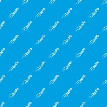 Dangerous virus pattern seamless blue Stock Illustration