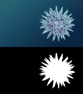 Dangerous virus single cell isolated 3d render Stock Illustration