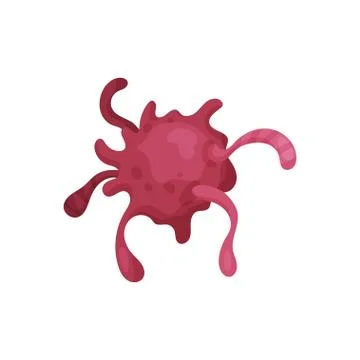 Dangerous virus under microscope. Biological microorganism. Colorful science Stock Illustration