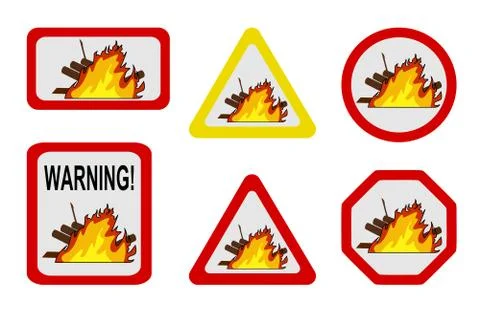 Dangers of Nature - Conflagration, wildfire Stock Illustration