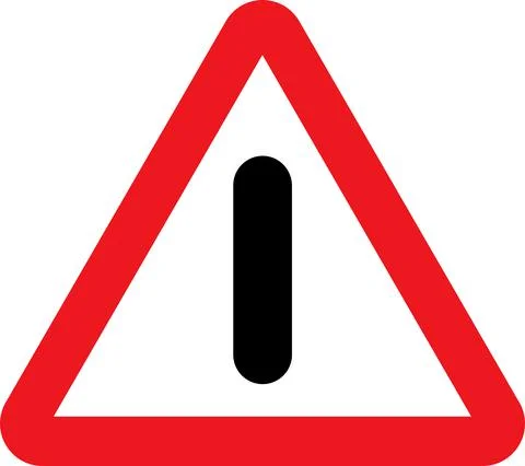 Dangers road sign vector drawing of international road sign in transport. Illustrazione stock