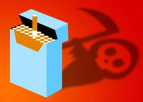 Dangers of smoking Stock Illustration