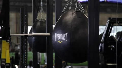 Dangling Boxing Bag Video stock 68677232