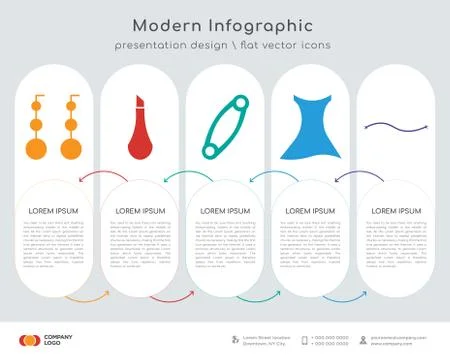 Dangling earrings infographics design 스톡 일러스트