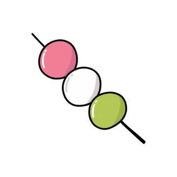 Dango doodle icon, vector illustration Stock Illustration