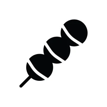Dango Glyph icon Stock Illustration