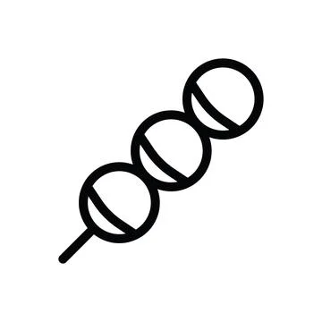 Dango line icon Illustrazione stock