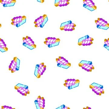 Dango snack isometric icon seamless pattern Illustrazione stock