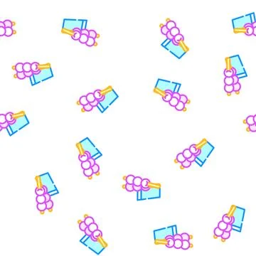 Dango snack vector seamless pattern Stock Illustration