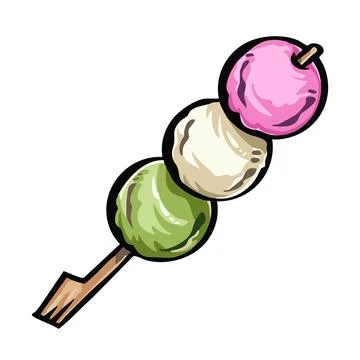 Dango vector art illustration. Stock Illustration