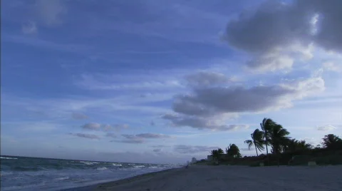 Dania beach clouds water 1 Stock Footage 619880