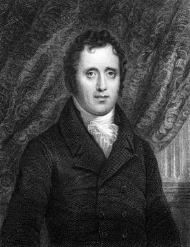 Daniel D. Tompkins (1774-1825) on engraving from 1834. 4th Governor of New York Stock Illustration
