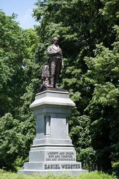 Daniel Webster Statue in Central Park in New York City Stock Photos