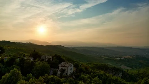 Daniele Cossu-Central Italy-Abruzzo-Majella Sunset 01AUG2020 Stock Footage