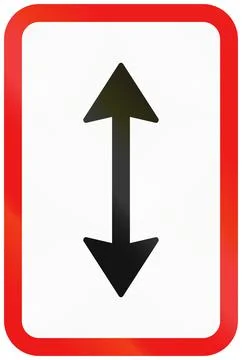 Danish additional road sign panel - Before and after sign Stock Illustration