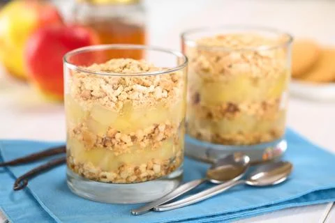 Danish apple cake Stock Photos
