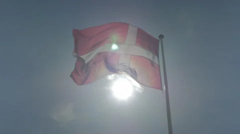 Danish flag 2 - 4K 動画素材 43103469
