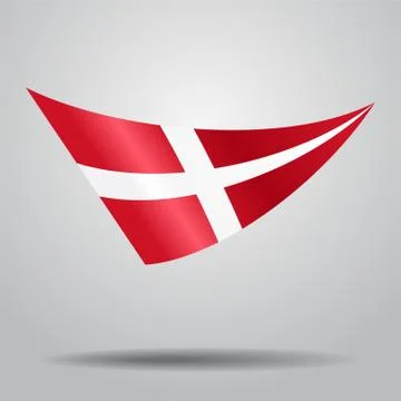 Danish flag background. Vector illustration. Illustrazione stock