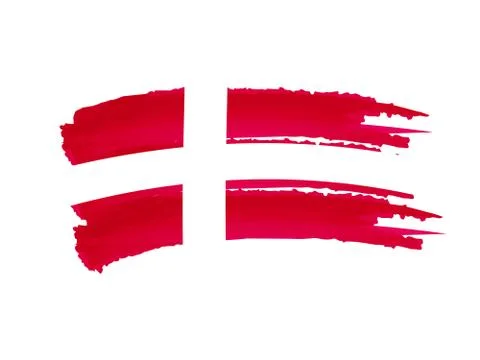 Danish flag drawing Stock Illustration