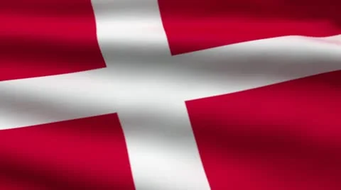 Danish flag Stock Footage 11617843