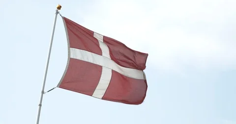 Danish flag Video stock 106897219